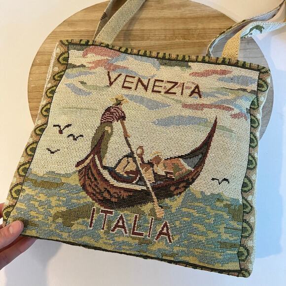 Venezia Italy Lightweight Tapestry Tote Farmers Market Bag - Picture 8 of 13